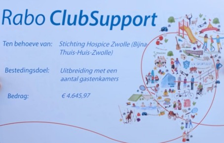 Cheque Rabobank Cheque Rabo ClubSupport - Hospice Zwolle